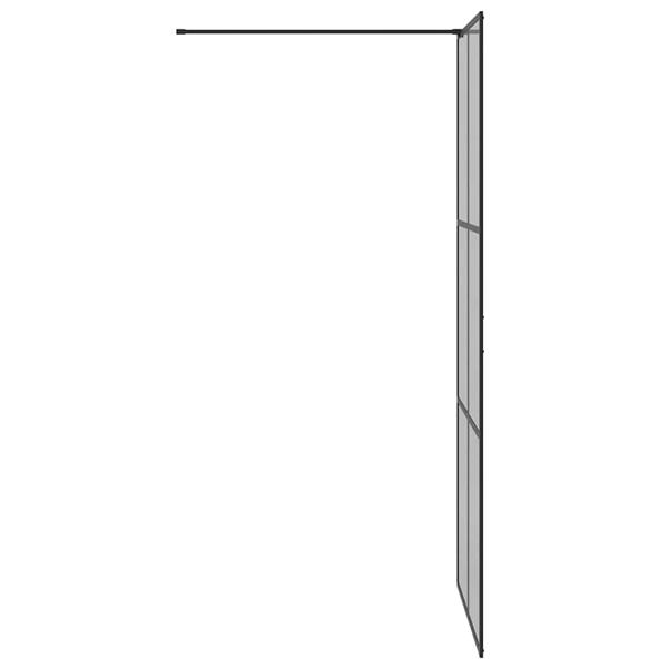 Grote foto vidaxl inloop douche wand zwart 90 x 195 cm gehard glas huis en inrichting complete badkamers