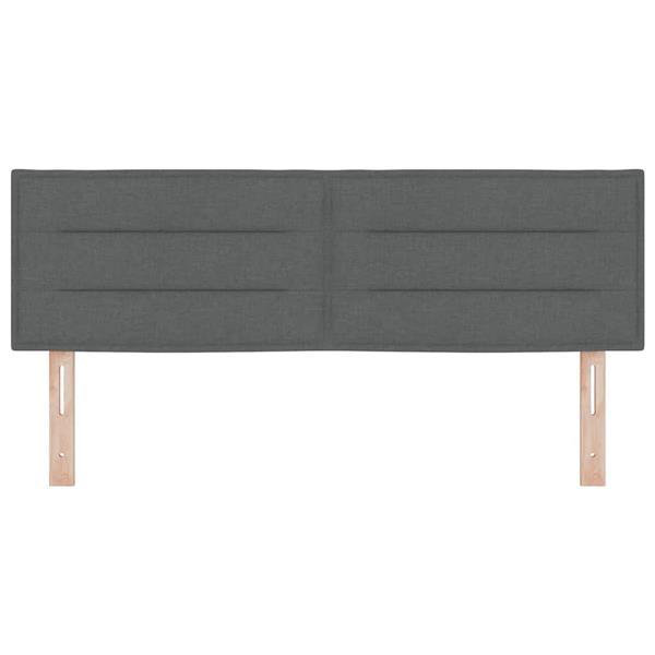 Grote foto vidaxl hoofdbord met hoofdeinde donkergrijs 160 cm nep leer antiek en kunst stoelen en banken