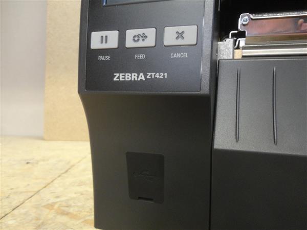 Grote foto zebra zt421 thermal label printer cutter 300dpi usb netwerk computers en software printers