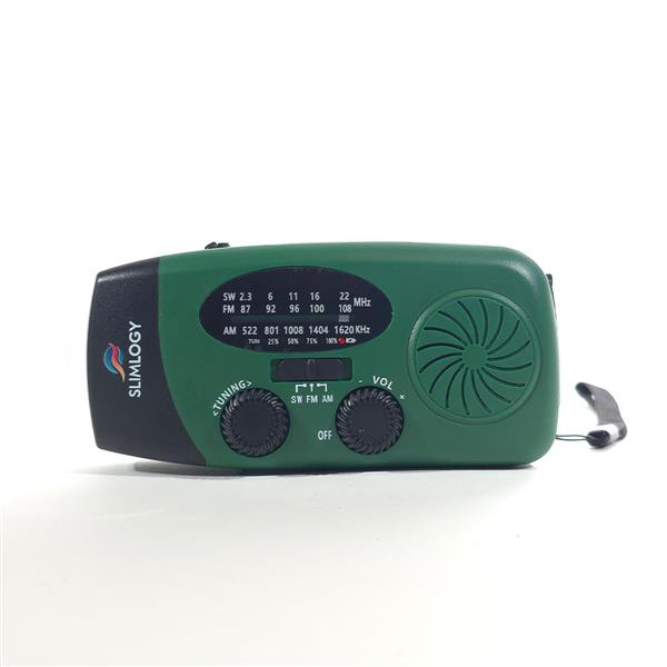 Grote foto slimlogy r3 mini 2000 mah noodradio nood zaklamp laadbaar met crank groen telecommunicatie batterijen en accu