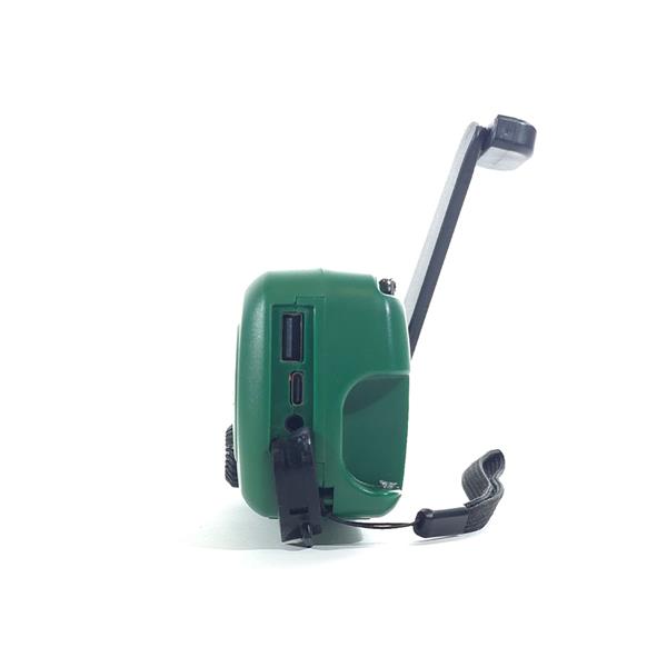 Grote foto slimlogy r3 mini 2000 mah noodradio nood zaklamp laadbaar met crank groen telecommunicatie batterijen en accu