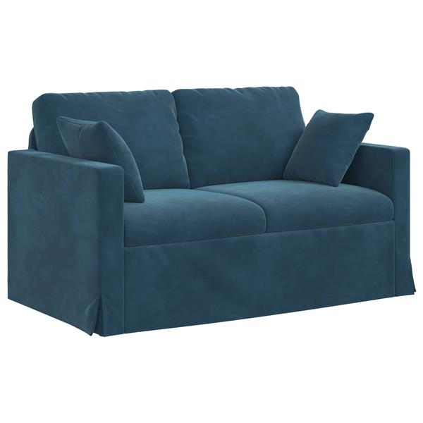 Grote foto vidaxl bank blauw totale afmetingen 138 x 78 x 80 cm b x d x h huis en inrichting bankstellen