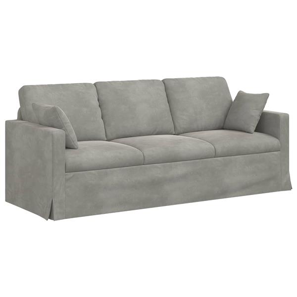 Grote foto vidaxl bank lichtgrijs totale afmetingen 198 x 78 x 80 cm b x d x h huis en inrichting bankstellen