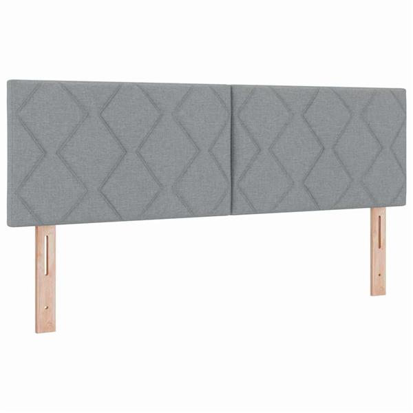 Grote foto vidaxl hoofdbord met hoofdeinde lichtgrijs 160 cm nep leer antiek en kunst stoelen en banken