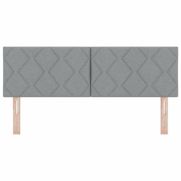 Grote foto vidaxl hoofdbord met hoofdeinde lichtgrijs 160 cm nep leer antiek en kunst stoelen en banken