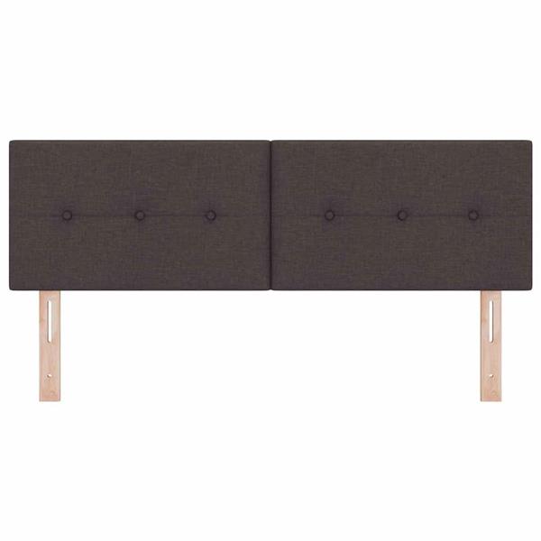 Grote foto vidaxl hoofdbord met hoofdeinde donkerbruin 144 cm nep leer antiek en kunst stoelen en banken