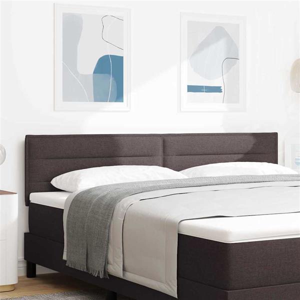 Grote foto vidaxl hoofdbord met hoofdeinde donkerbruin 180 cm nep leer antiek en kunst stoelen en banken