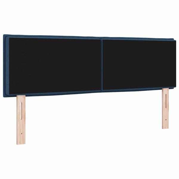 Grote foto vidaxl hoofdbord met hoofdeinde blauw 160 cm nep leer antiek en kunst stoelen en banken
