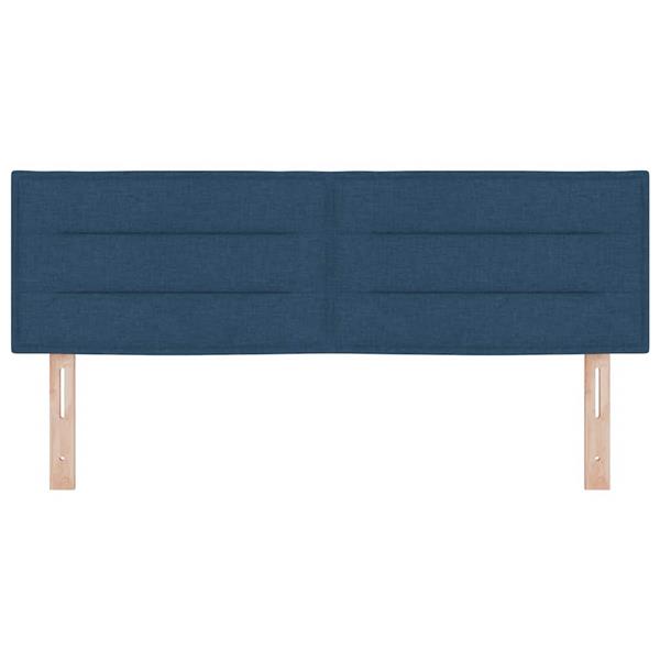 Grote foto vidaxl hoofdbord met hoofdeinde blauw 144 cm nep leer antiek en kunst stoelen en banken