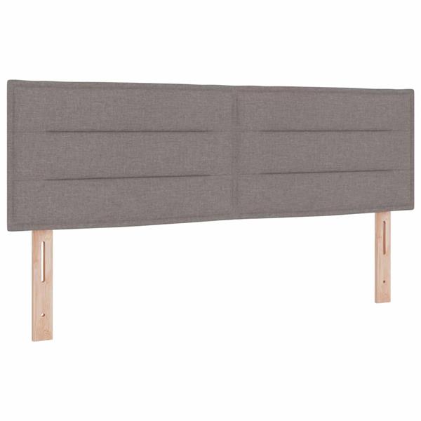 Grote foto vidaxl hoofdbord met hoofdeinde taupe 144 cm nep leer antiek en kunst stoelen en banken