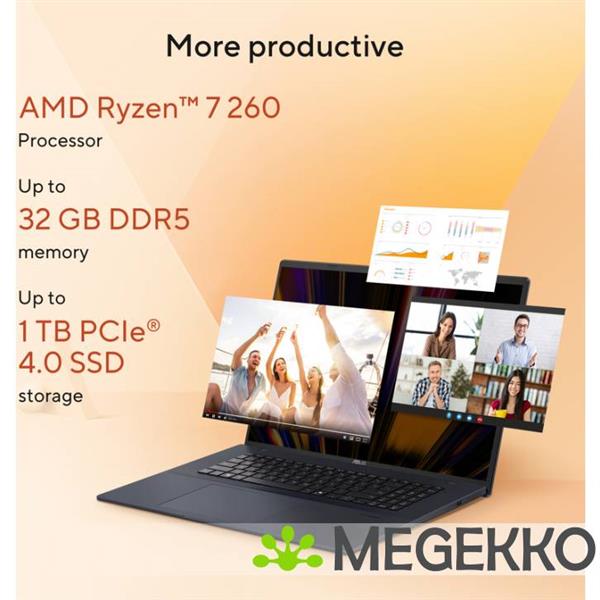 Grote foto asus vivobook 18 m1807ha s8022w 18.4 amd ryzen 7 260 computers en software overige computers en software