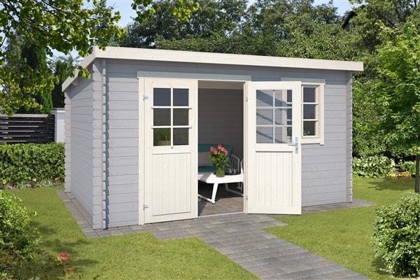 Grote foto blokhut amira 380x230 onbehandeld vuren tuin en terras tuinhuisjes en blokhutten