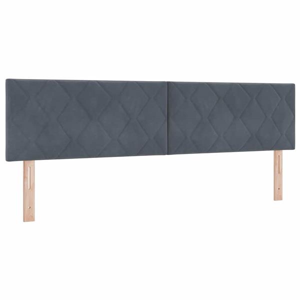 Grote foto vidaxl hoofdbord met hoofdeinde donkergrijs 180 cm fluweel antiek en kunst stoelen en banken