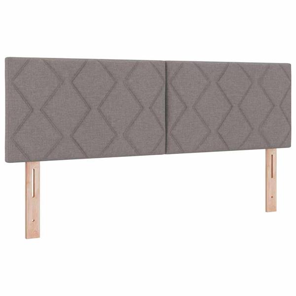 Grote foto vidaxl hoofdbord met hoofdeinde taupe 160 cm nep leer antiek en kunst stoelen en banken