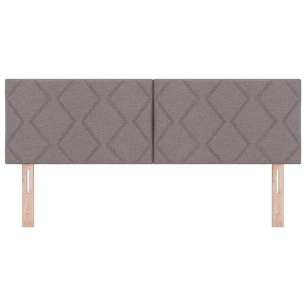 Grote foto vidaxl hoofdbord met hoofdeinde taupe 160 cm nep leer antiek en kunst stoelen en banken