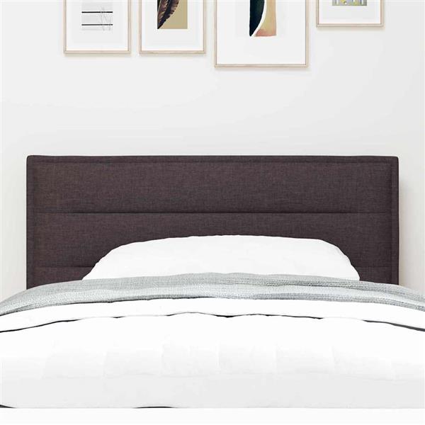 Grote foto vidaxl hoofdbord met hoofdeinde donkerbruin 90 cm nep leer antiek en kunst stoelen en banken