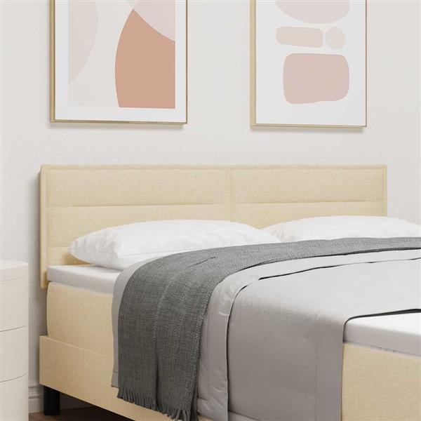 Grote foto vidaxl hoofdbord met hoofdeinde cr me 144 cm nep leer antiek en kunst stoelen en banken