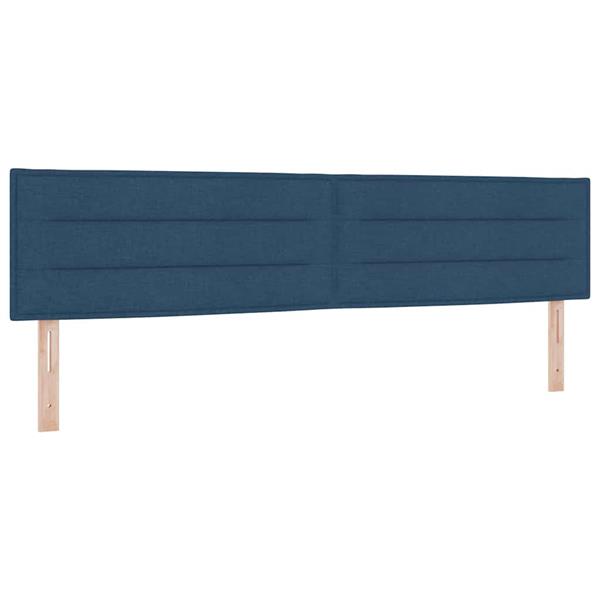 Grote foto vidaxl hoofdbord met hoofdeinde blauw 200 cm nep leer antiek en kunst stoelen en banken