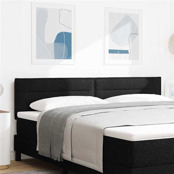 Grote foto vidaxl hoofdbord met hoofdeinde zwart 180 cm nep leer antiek en kunst stoelen en banken