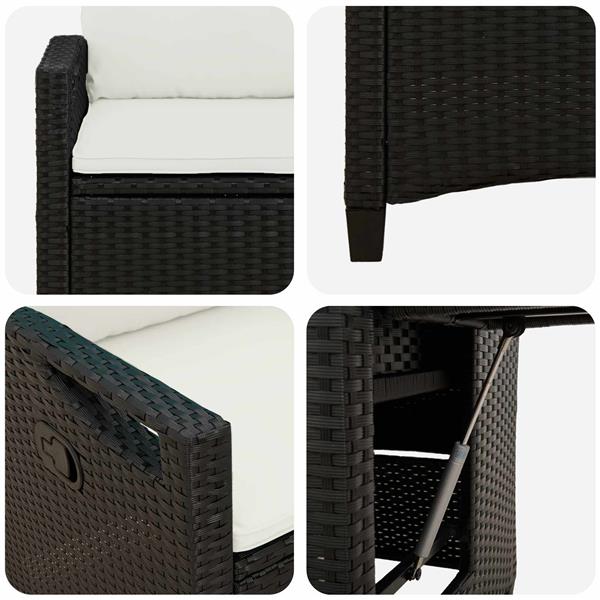 Grote foto vidaxl recliner tuinstoelen 56 x 60 x 112 cm staal tuin en terras tuinmeubelen