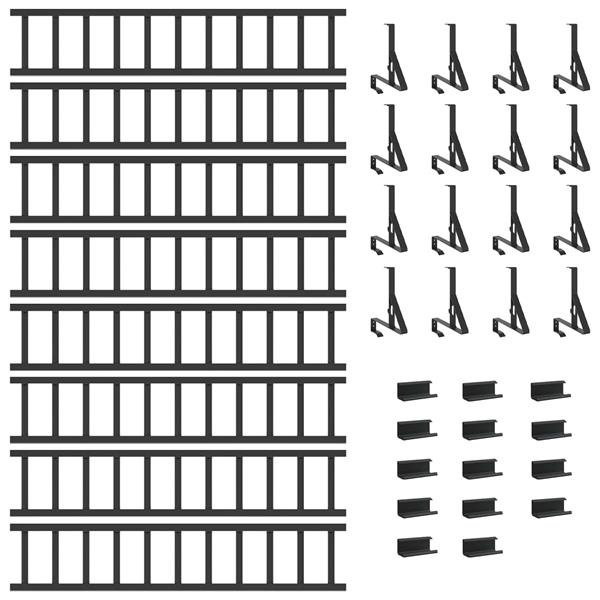 Grote foto vidaxl dak sneeuwbeugel zwart 800 x 29 5 x 34 5 cm staal tuin en terras hekken en schuttingen