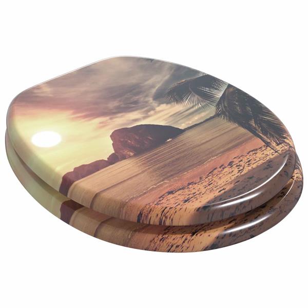 Grote foto vidaxl toiletbril oranje 44 x 38 cm mdf plaat doe het zelf en verbouw sanitair