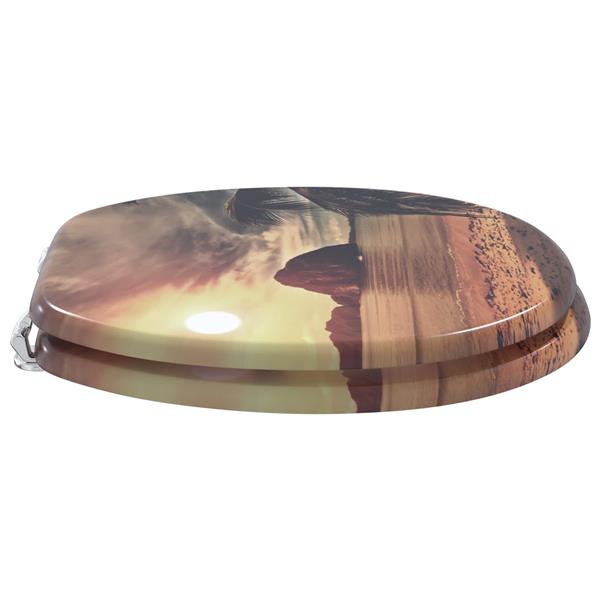 Grote foto vidaxl toiletbril oranje 44 x 38 cm mdf plaat doe het zelf en verbouw sanitair