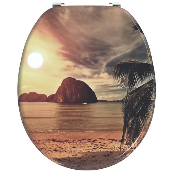 Grote foto vidaxl toiletbril oranje 44 x 38 cm mdf plaat doe het zelf en verbouw sanitair