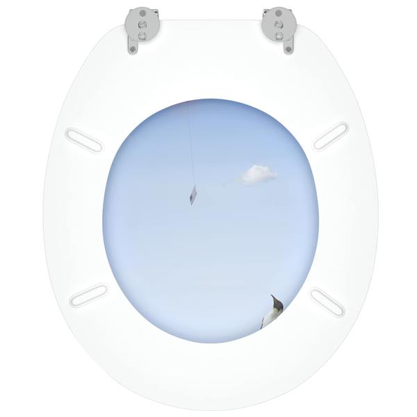 Grote foto vidaxl toiletbril blauw 44 x 38 cm mdf plaat doe het zelf en verbouw sanitair