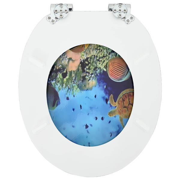 Grote foto vidaxl toiletbril diep zee blauw 44 x 38 cm mdf plaat doe het zelf en verbouw sanitair