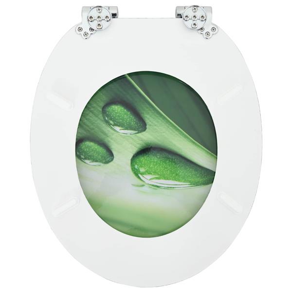Grote foto vidaxl toiletbril groene druppel 44 x 38 cm mdf plaat doe het zelf en verbouw sanitair