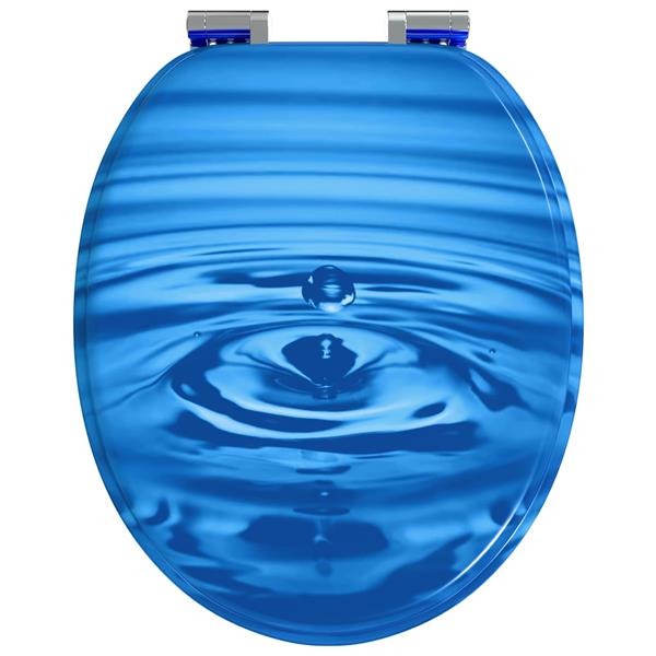 Grote foto vidaxl toiletbril blauwe druppel 44 x 38 cm mdf plaat doe het zelf en verbouw sanitair