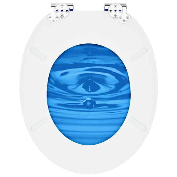 Grote foto vidaxl toiletbril blauwe druppel 44 x 38 cm mdf plaat doe het zelf en verbouw sanitair