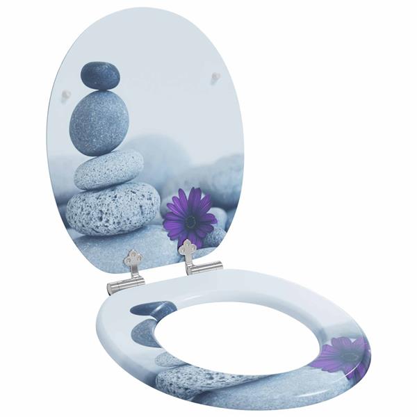 Grote foto vidaxl toiletbril grijs 44 x 38 cm mdf plaat doe het zelf en verbouw sanitair