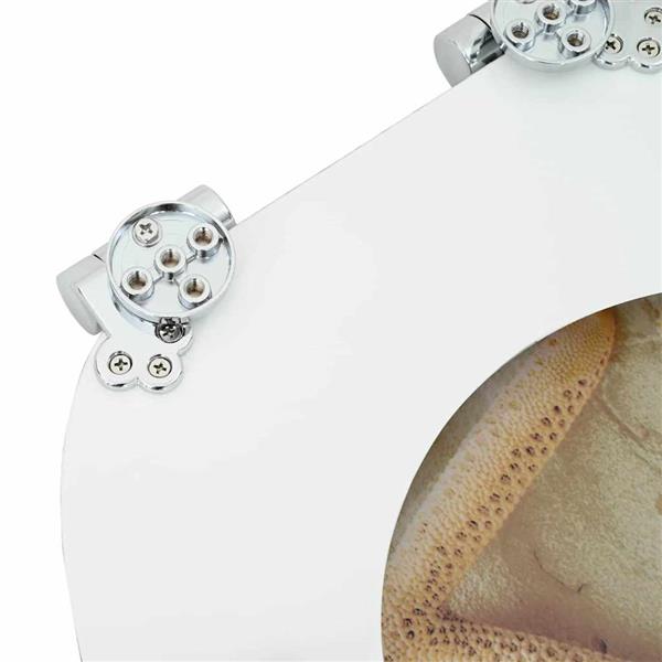 Grote foto vidaxl toiletbril geel en wit 44 x 38 cm mdf plaat doe het zelf en verbouw sanitair