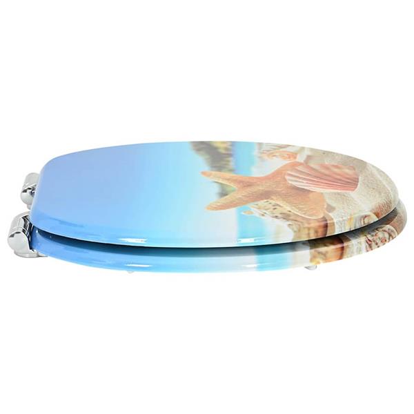 Grote foto vidaxl toiletbril zee schelp 44 x 38 cm mdf plaat doe het zelf en verbouw sanitair