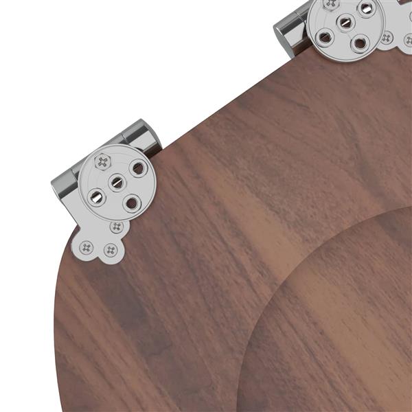 Grote foto vidaxl toiletbril bruin 44 x 38 cm mdf plaat doe het zelf en verbouw sanitair