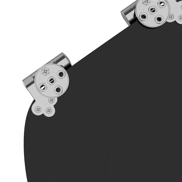 Grote foto vidaxl toiletbril zwart 44 x 38 cm mdf plaat doe het zelf en verbouw sanitair