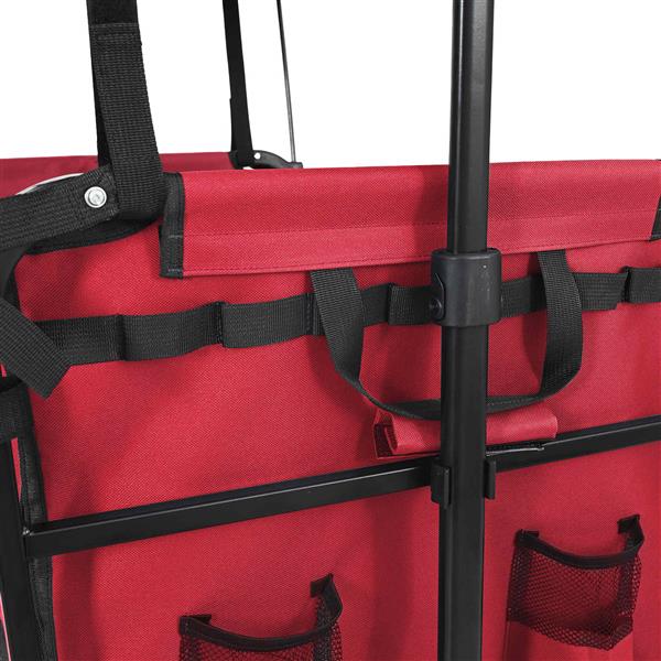 Grote foto vidaxl vouwbare handtrolley rood 105 x 56.5 x 116 cm oxford stof doe het zelf en verbouw gereedschappen en machines