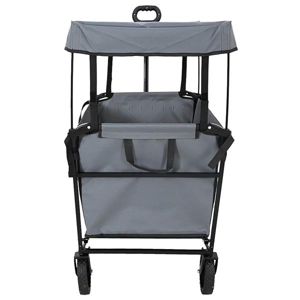 Grote foto vidaxl vouwbare handtrolley grijs 105 x 56.5 x 116 cm oxford stof doe het zelf en verbouw gereedschappen en machines
