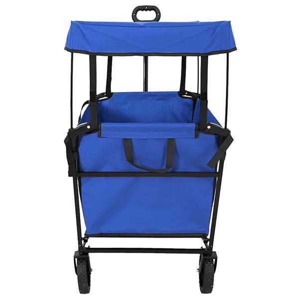 Grote foto vidaxl vouwbare handtrolley zwart 105 x 56.5 x 116 cm oxford stof doe het zelf en verbouw gereedschappen en machines