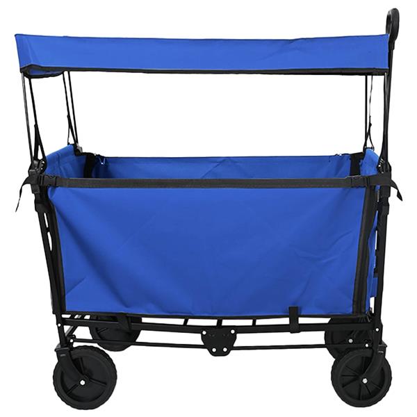 Grote foto vidaxl vouwbare handtrolley zwart 105 x 56.5 x 116 cm oxford stof doe het zelf en verbouw gereedschappen en machines