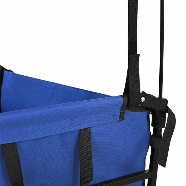 Grote foto vidaxl vouwbare handtrolley zwart 105 x 56.5 x 116 cm oxford stof doe het zelf en verbouw gereedschappen en machines