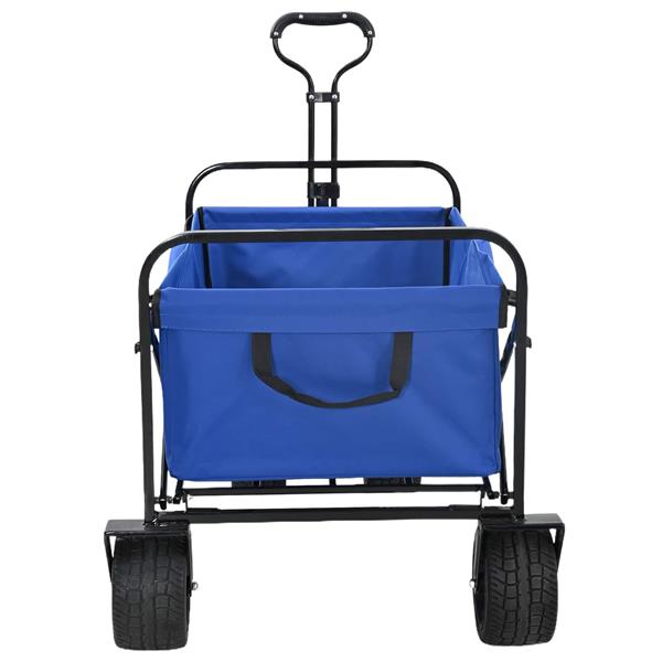 Grote foto vidaxl vouwbare handtrolley blauw 89 x 63 x 96 cm staal en oxford stof doe het zelf en verbouw gereedschappen en machines