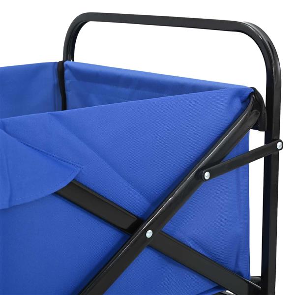 Grote foto vidaxl vouwbare handtrolley blauw 89 x 63 x 96 cm staal en oxford stof doe het zelf en verbouw gereedschappen en machines