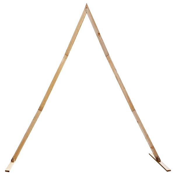 Grote foto vidaxl trouwrand licht bruin 202 x 95 x 254 cm massief vurenhout tuin en terras overige tuin en terras