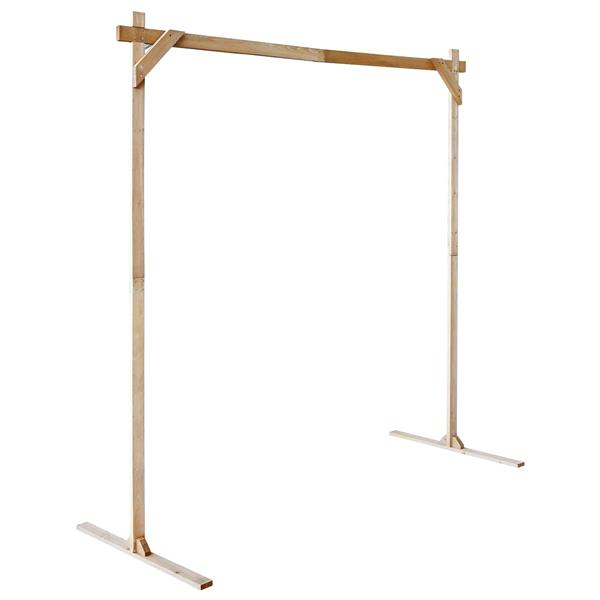 Grote foto vidaxl trouwrand licht bruin 225 x 95 x 226 cm massief vurenhout tuin en terras overige tuin en terras