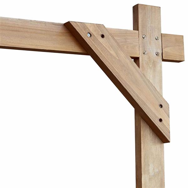 Grote foto vidaxl trouwrand licht bruin 225 x 95 x 226 cm massief vurenhout tuin en terras overige tuin en terras
