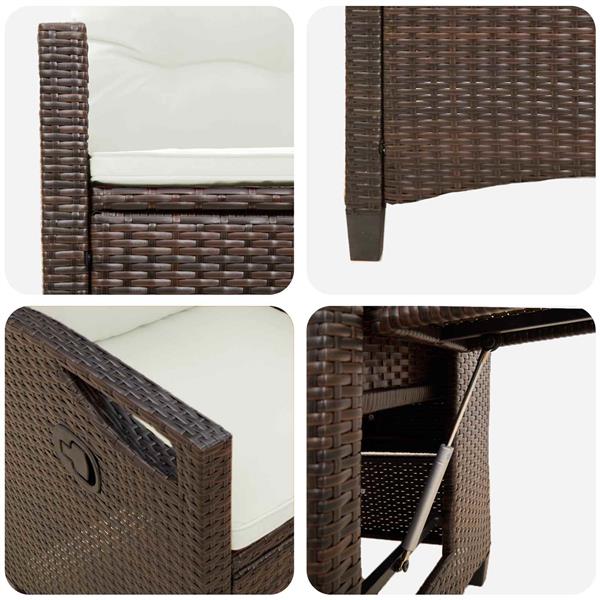 Grote foto vidaxl recliner tuinstoelen 56 x 60 x 112 cm staal tuin en terras tuinmeubelen