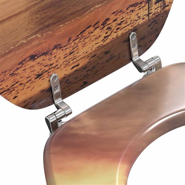 Grote foto vidaxl toiletbril oranje 44 x 38 cm mdf plaat doe het zelf en verbouw sanitair